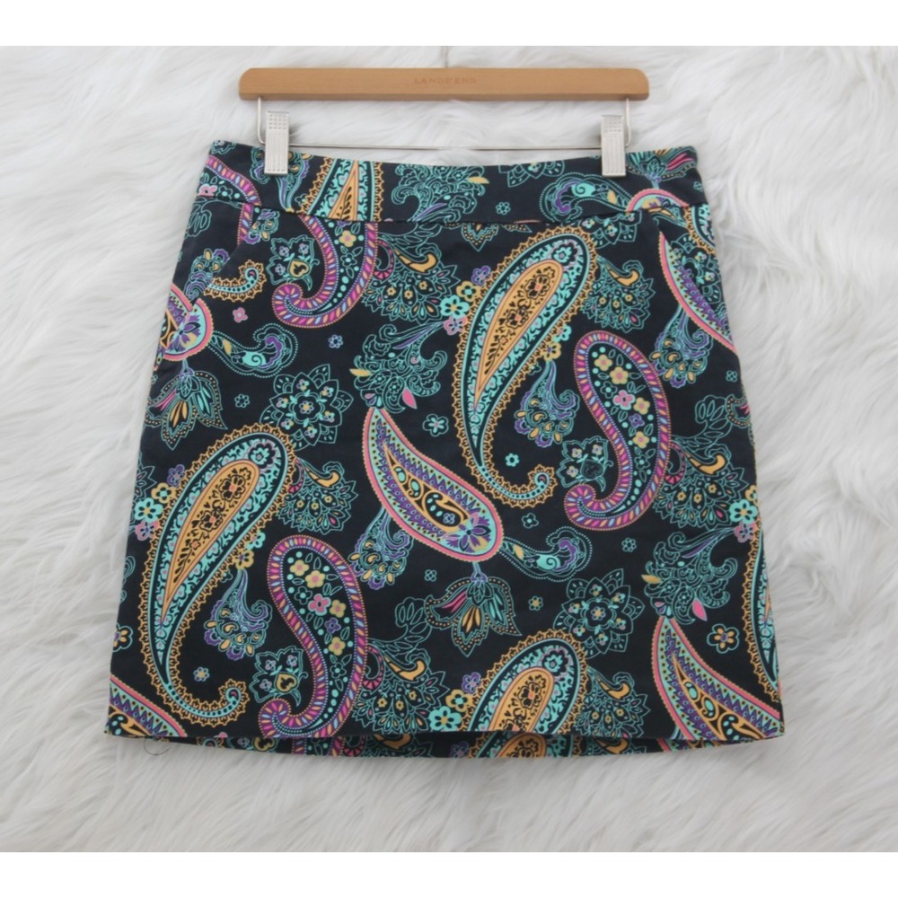 Loudmouth Ladies Golf Skirt Skort Shorts Women 2 Paisley Cotton Preppy Old Money